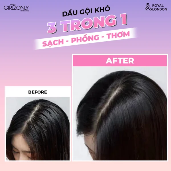 DẦU GỘI KHÔ GIRLZ ONLY DRY SHAMPOO 200ML, phồng tóc gấp đôi chỉ sau 10s lưu hương dài lâu